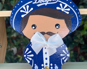 Baseball Blue Male Mariachi Ornament