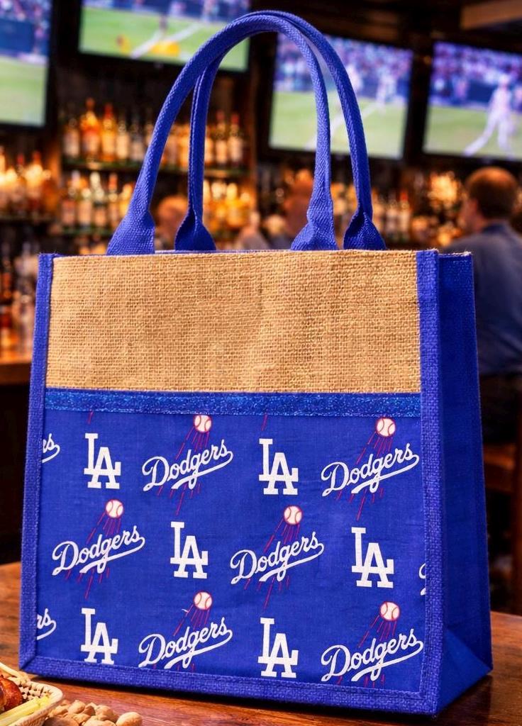 Dodgers Burlap Tote Bag- 12 X 12 - Etsy