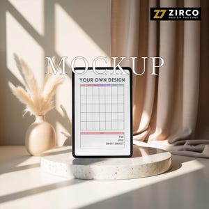 Neutral iPad Digital Planner Mockup: Etsy Listing Template (PSD File)
