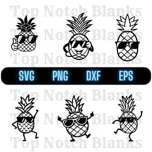 Ananas dansen met bril Svg ananas dragen zonnebril Png ananas Clipart ananas Vector bundel Pack commercieel gebruik