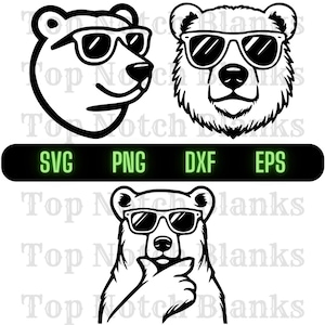 Urso Polar Usando Óculos De Sol Svg Urso Polar Png Urso Polar Clipart Urso Polar Vector Bundle Pack Uso Comercial