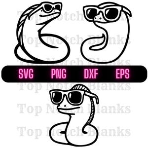 Paling met zonnebril Svg Eel dragen van een bril Png Paling met bril Clipart Eel Vector bundel Pack commercieel gebruik