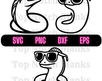 Eel With Sunglasses Svg Eel Wearing Glasses Png Eel With Glasses Clipart Eel Vector Bundle Pack Commercial Use