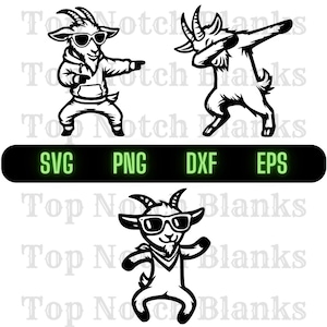Ziege Tanzen mit Brille, Ziege Tanz Png Tanzende Ziege Clipart Ziege Vektor Bundle-Pack Kommerzielle Nutzung