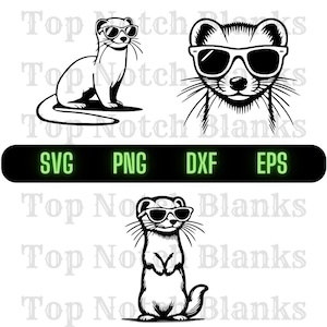 Weasel Mit Sonnenbrille SVG, Wiesel Mit Brille Png Weasel Mit Brille Clipart, Wiesel, Vektor, Bundle, Kommerzielle Nutzung