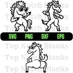 Horse Dancing With Sunglasses Svg Horse Dance Png Dancing Horse Clipart Horse Vector Bundle Pack Commercial Use
