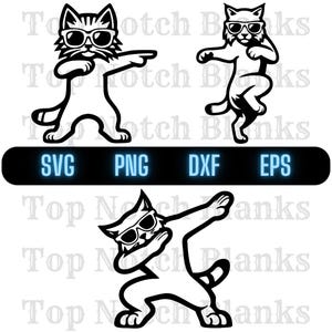 Bobcat bailando con gafas de sol Svg Bobcat bailando Png Bobcat bailando Clipart Bobcat paquete de vectores Bobcat uso comercial