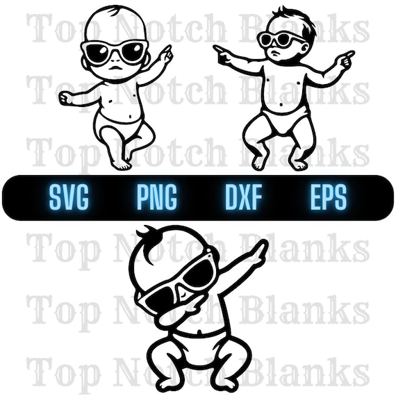 Baby Dancing With Glasses Svg Baby Dance Png Dancing Baby Clipart