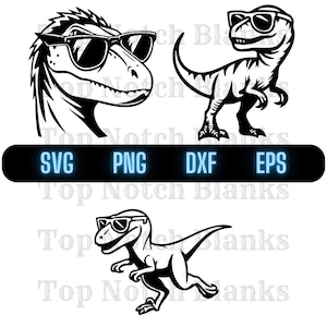 Raptor Wearing Sunglasses Svg Velociraptor With Sunglasses Png Raptor Clipart Raptor Vector Bundle Pack Commercial Use