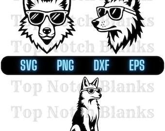 Coyote Wearing Sunglasses Vector Bundle (svg, png, dxf, eps)