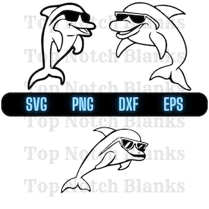Delphin trägt Sonnenbrillen SVG #2 Delphin mit Brille Png #2 Delphin Clipart #2 Delphin Vektor Bundle-Pack Kommerzielle Nutzung #2