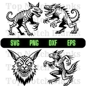 Chupacabra Svg Cartoon Chupacabra Png Scary Chupacabra Clipart Cool Chupacabra Vector Bundle Pack Commercial Use