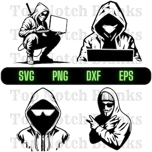 Hacker Svg Cool Hacker Png Bad Ass Hacker Clipart Cool Hacker Vector Bundle Pack per uso commerciale