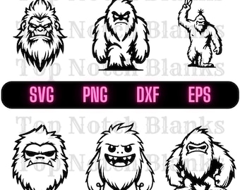 Yeti Svg Cartoon Yeti Png Cool Yeti Clipart Badass Yeti Vector Bundle Pack Commercial Use