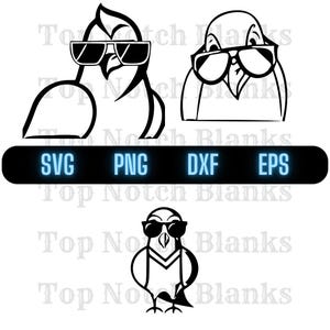 Pigeon Wearing Sunglasses Svg Pigeon Png Pigeon Clipart Pigeon Vector Bundle Pack Commercial Use
