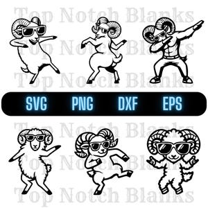 Ram Dancing With Sunglasses Svg Ram Dance Png Dancing Ram Clipart Ram Vector Bundle Pack Commercial Use