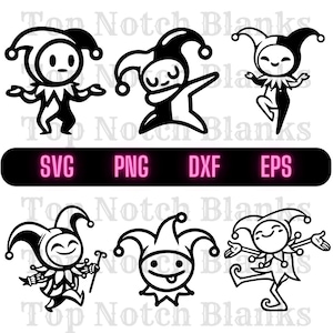 Jester Svg Cartoon Jester Png Cool Jester Clipart Cute Jester Vector Bundle Pack Commercial Use