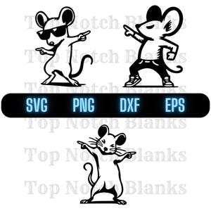 Mouse Dancing With Sunglasses Svg Mouse Dance Png Dancing Mouse Clipart Mouse Vector Bundle Pack Commercial Use