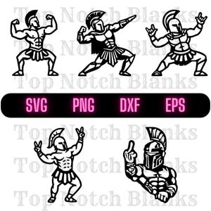 Spartan Posing Svg Posing Spartan Png Flexing Spartan Clipart Spartan Vector Bundle Pack Commercial Use