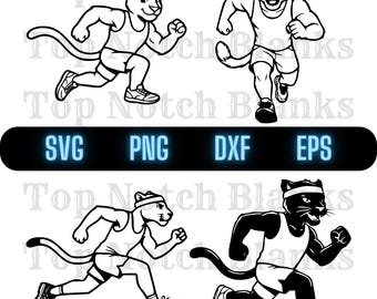 Running Panther in Sunglasses SVG Bundle (Commercial Use)