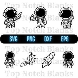 Astronaut Svg Cute Astronaut Png Cool Astronaut Clipart Pointing Astronaut Vector Bundle Pack Commercial Use