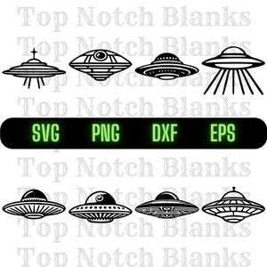 UFO geschnitten Datei Alien Raumschiff Png UFO Clipart Alien Raumschiff Vektor Bundle-Pack Kommerzielle Nutzung Dxf Eps Png Dateien