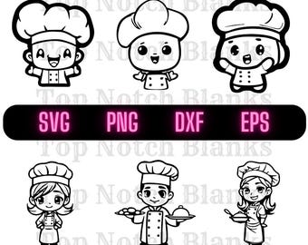 Chef Svg Cartoon Chef Png Happy Chef Clipart Chef Vector Bundle Pack Commercial Use
