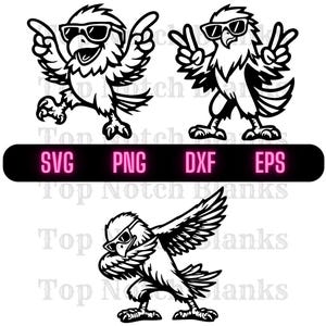 Eagle Dancing With Sunglasses Svg Eagle Dance Png Dancing Eagle Clipart Eagle Vector Bundle Pack Commercial Use