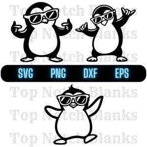 Penguin Dancing With Sunglasses Svg Penguin Dance Png Dancing Penguin Clipart Penguin Vector Bundle Pack #2 Commercial Use