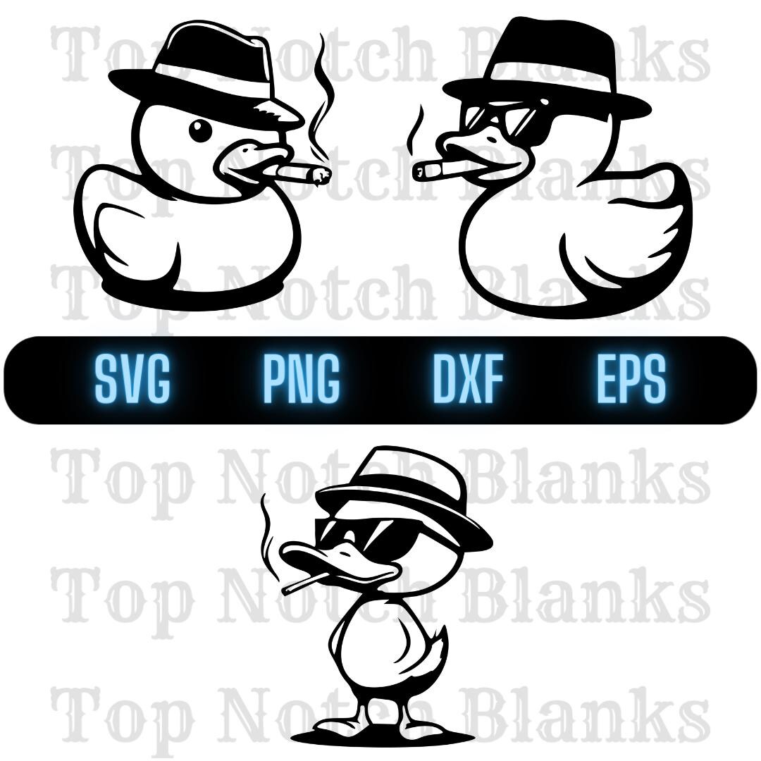 Detektiv Ente Clipart: Noir rauchende Ente mit Sonnenbrille (svg, png ...