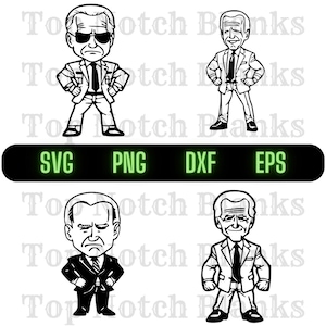 Joe Biden Svg Cartoon Biden Png Bad Ass Biden Clipart Little Biden Vector bundel Pack commercieel gebruik