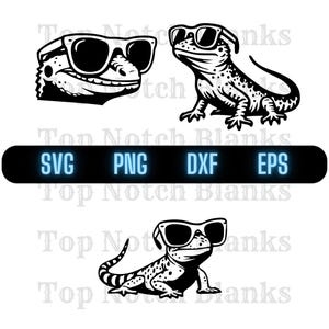 Hagedis dragen zonnebril Svg Lizard met zonnebril Png Lizard Clipart Hagedis Vector bundel Pack commercieel gebruik