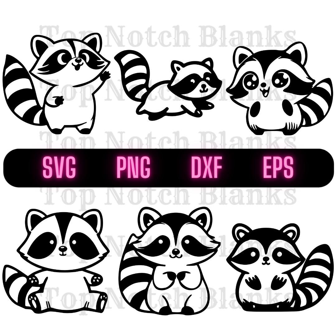 Cute Racoon Svg Adorable Racoon Png Obnoxiously Cute Racoon Clipart ...