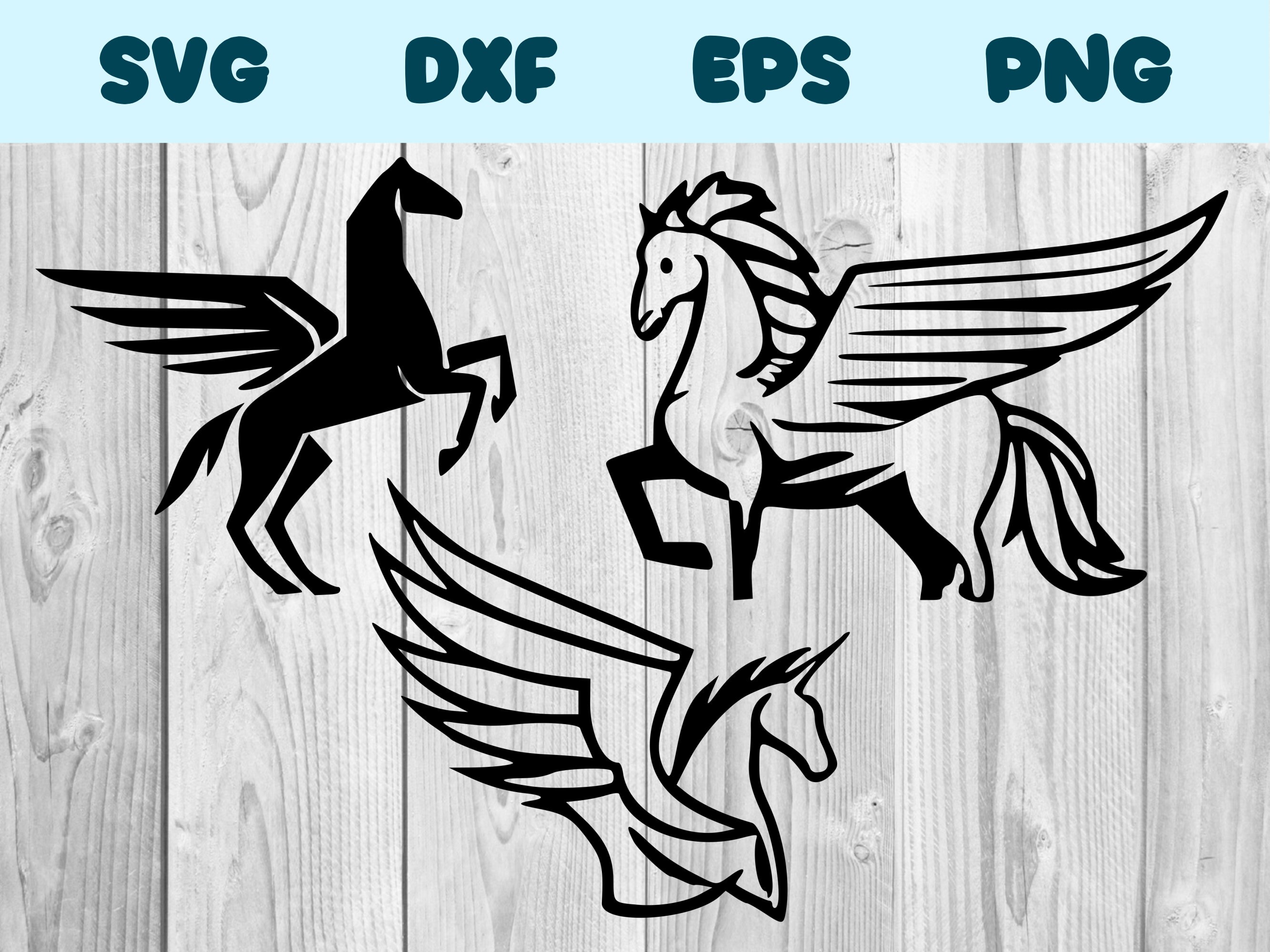 Pegasus Svg Horse With Wings Png Pegasus Clipart Pegasus Etsy New Zealand