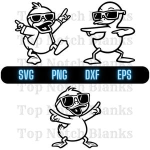Ente Tanzen mit Sonnenbrille Clipart Ente Tanzen Png Tanzende Ente Clipart Ente Vektor Bundle Pack #2 Kommerzielle Nutzung
