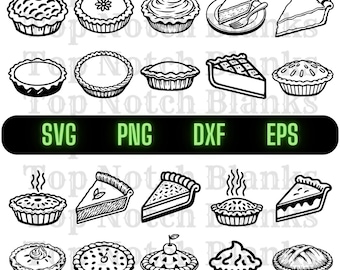 Pie Svg Delicious Pie Png Cute Pie Clipart Yummy Pie Vector Bundle Pack Commercial Use Svg Png Dxf Eps Files