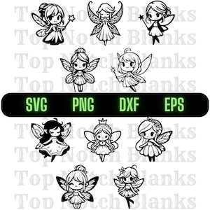 Magic Fairy Svg Fairy Princess Png Cute Fairy Clipart Pretty Cartoon Fairy Vector Bundle Pack Commercial Use