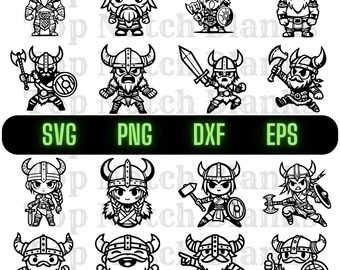 Wiking Svg Cool Viking Png Badass Viking Clipart Cartoon Viking Vector Bundle Pack Commercial Use