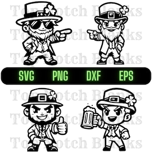 Leprechaun Svg Leprechaun Png Cool Leprechaun Clipart Badass Leprechaun Vector Bundle Pack Commercial Use