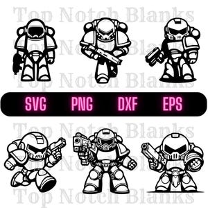 Space Marine Svg Space Marine Png Cool Space Marine Clipart Badass Space Marine Vector Bundle Pack Uso Comercial