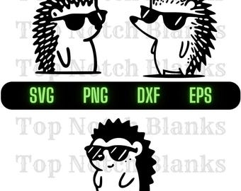Hedgehog Wearing Sunglasses Svg Hedgehog With Glasses Png Cool Hedgehog Clipart Hedgehog Vector Bundle Pack Commercial Use