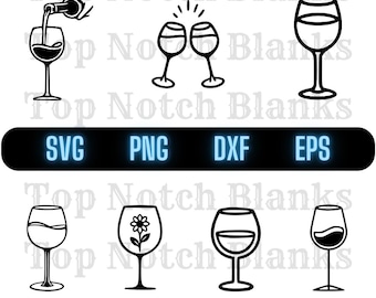 Wine Glass Svg Cool Wine Glass Png Wine Glass Clipart Cheers Wine Glass Vector Bundle Pack Commercial Use Dxf Eps Png Svg Files