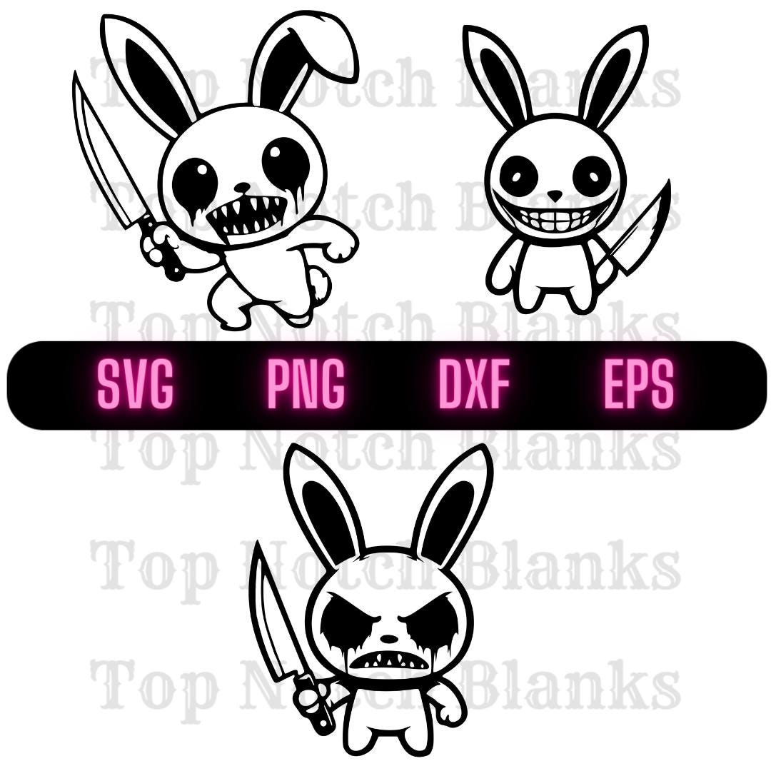 Killer Bunny Svg Evil Bunny Png Bad Ass Bunny Clipart Evil Bunny Vector ...