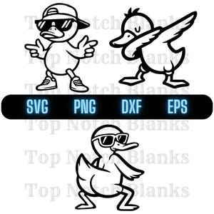 Pato Dançando Com Óculos De Sol Svg Duck Dance Png Dancing Duck Clipart Duck Vector Bundle Pack Uso Comercial