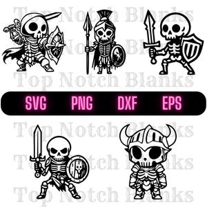 Skeleton Warrior Svg Bad Ass Skeleton Png Skeleton Warrior Clipart Skeleton Warrior Vector Bundle Pack Commercial Use