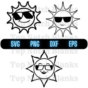 Sun Wearing Sunglasses Svg Sun Wearing Glasses Png Sun Clipart Sun Vector Bundle Pack Commercial Use