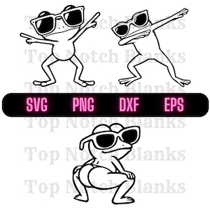 Sapo Dançando Com Óculos De Sol Svg Frog Dance Png Dancing Frog Clipart Frog Vector Bundle Pack Uso Comercial