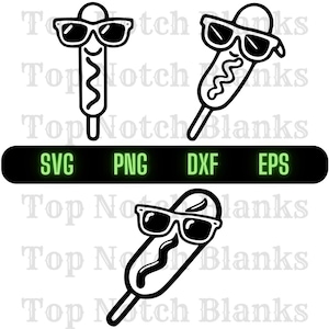 Corn Dog Wearing Sunglasses Svg Corn Dog With Glasses Png Corn Dog Wearing Glasses Clipart Corn Dog Vector Bundle Pack Commercial Use