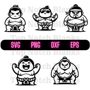 Sumo Ringer Clipart: Badass Sumo Vektor Bündel (svg, png, dxf, eps)