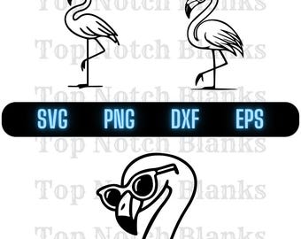 Flamingo With Glasses Svg Flamingo With Glasses Png Flamingo With Glasses Clipart Flamingo Vector Bundle Pack Commercial Use